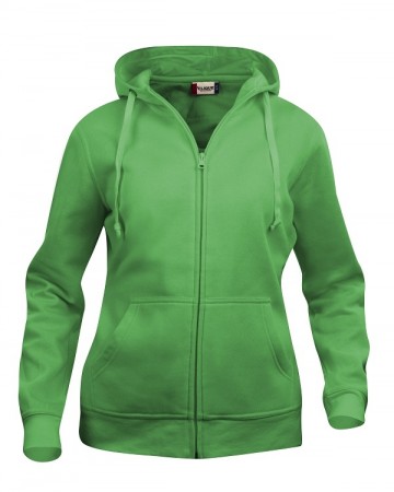 021035 Clique Basic Hoody met hele rits dames appelgroen