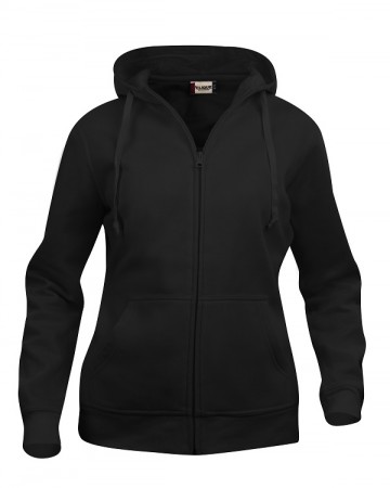 021035 Clique Basic Hoody met hele rits dames zwart