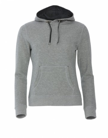 021042 Clique Classic Hoody sweatshirt dames grijs melange