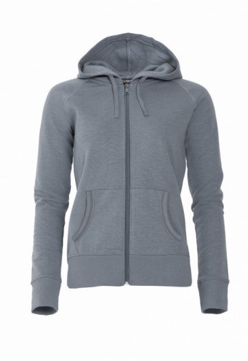 021047 Clique Loris sweatjacket met rits dames grijs