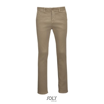 02120 Sol's heren Chino broek - lengte 35 kastanje