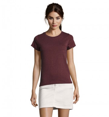 02758 Sol's Regent dames T-shirt heather oxblood