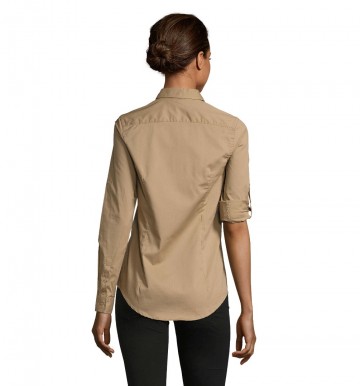 02764 Sol's Burma dames shirt kastanje achter