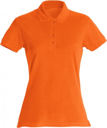028231 Clique Basic Polo dames diep oranje