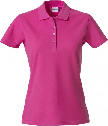 028231 Clique Basic Polo dames helder kersen