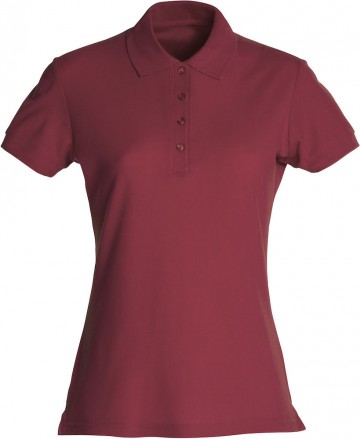 028231 Clique Basic Polo dames bordeaux rood