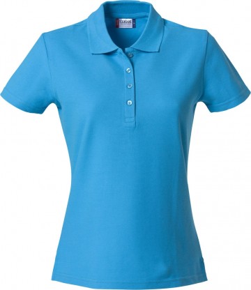 028231 Clique Basic Polo dames turkooise