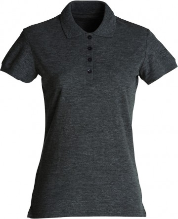 028231 Clique Basic Polo dames antraciet melange