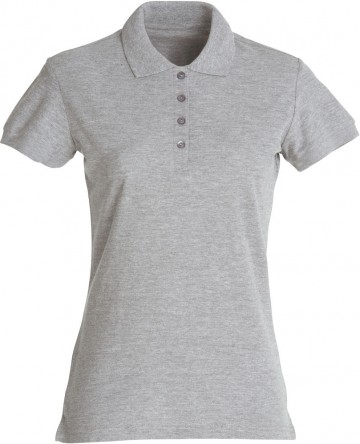 028231 Clique Basic Polo dames grijs melange