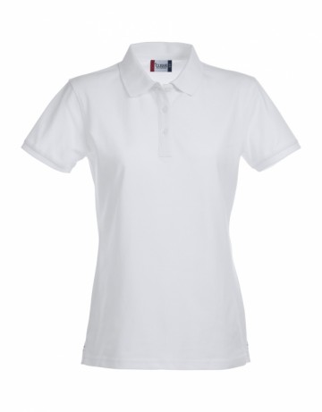 028241 Clique Premium Polo dames wit