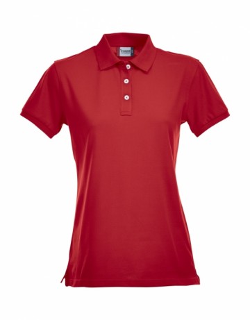 028241 Clique Premium Polo dames rood