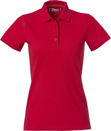 028261 Heavy Premium Polo - dames - rood