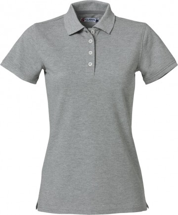 028261 Heavy Premium Polo - dames - grijs melange