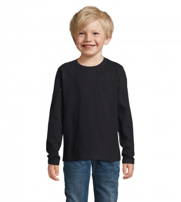 02947 Sol's Imperial Kids T-shirt L/S diep zwart