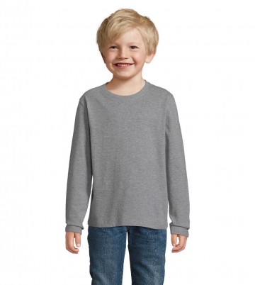02947 Sol's Imperial Kids T-shirt L/S heather grijs