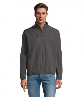 03090 Sol's Radian heren softshell jack houtskool grijs