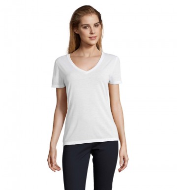 03098 Sol's Motion Flowy T-shirt V-hals wit