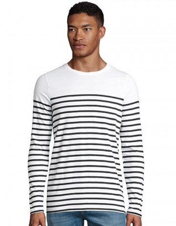 03099 Sol's Striped heren T-shirt L/S