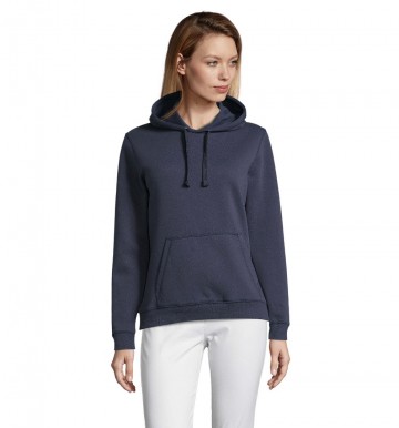 03103 Sol's Spencer dames hooded sweatshirt frans marineblauw
