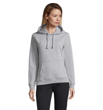 03103 Sol's Spencer dames hooded sweatshirt heather grijs