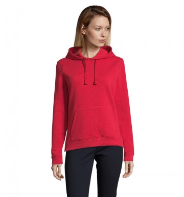 03103 Sol's Spencer dames hooded sweatshirt rood