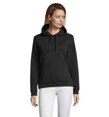 03103 Sol's Spencer dames hooded sweatshirt zwart