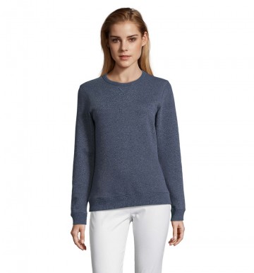 03104 Sol's Sully sweatshirt met ronde hals heather denim