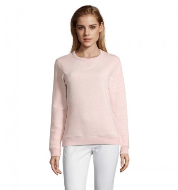 03104 Sol's Sully sweatshirt met ronde hals heather roze