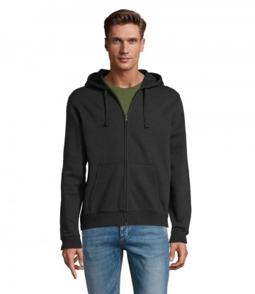 03105 sol's Spike heren hoodie met Zip zwart