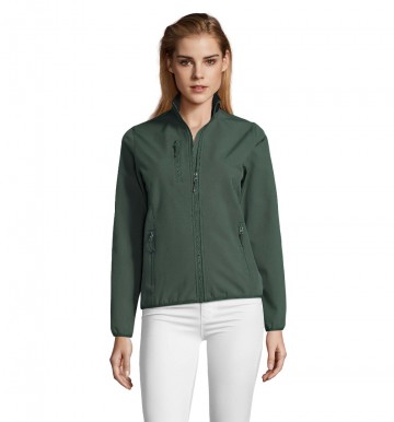 03107 Sol's Radian dames softshell jack bosgroen