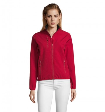 03107 Sol's Radian dames softshell jack rood