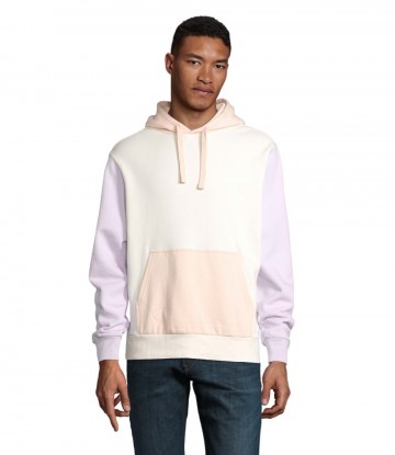 03818 Sol's Collins unisex sweatshirt met kap creamy wit