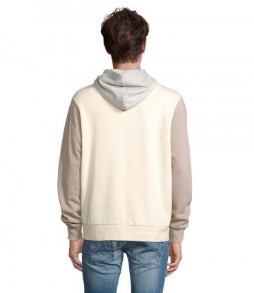 03818 Sol's Collins unisex sweatshirt met kap naturel achter