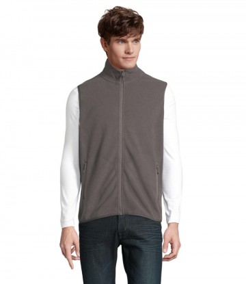 03822 Sol's Factor fleece unisex bodywarmer houtskoolgrijs
