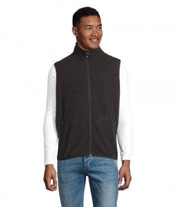 03822 Sol's Factor fleece unisex bodywarmer zwart
