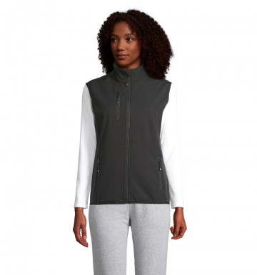 03826 Sol's Falcon dames softshell bodywarmer zwart