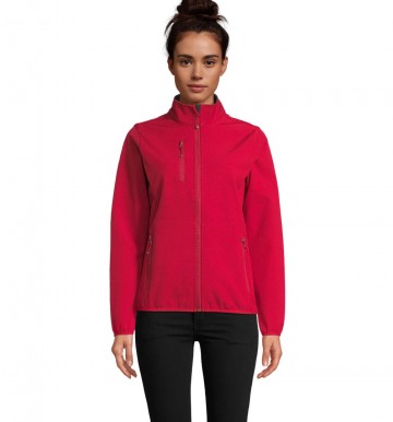 03828 Sol's Falcon dames softshell jack rood