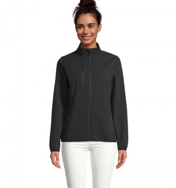 03828 Sol's Falcon dames softshell jack zwart