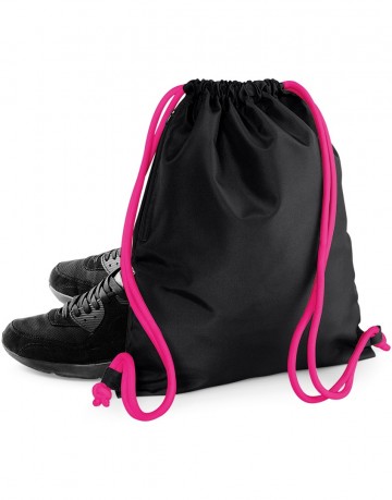 BG110 Bagbase Icon Gymzak - zwart / fuchsia roze