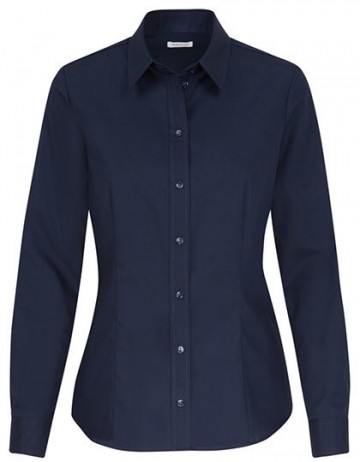 080604 Seidensticker Ladies Blouse Regular Fit L/S donkerblauw