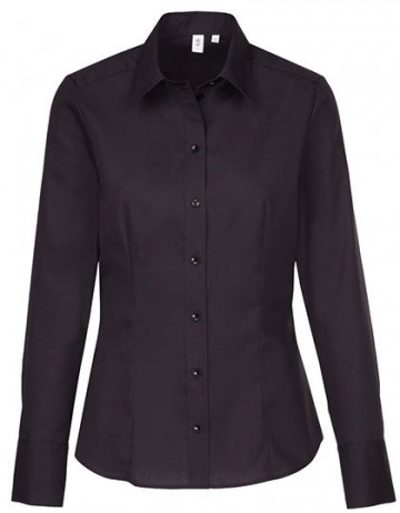 080604 Seidensticker Ladies Blouse Regular Fit L/S zwart