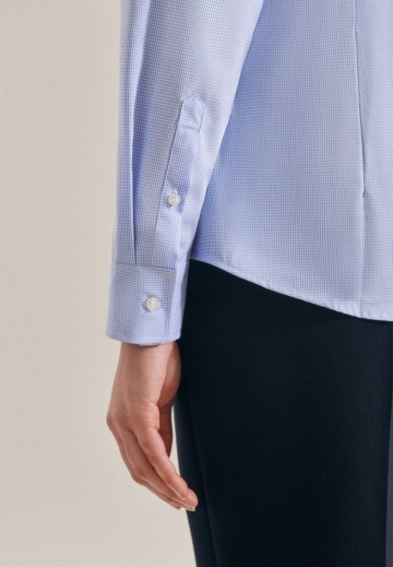 080619 Seidensticker Ladies Blouse Slim Fit Check/Stripes L/S  checked 1 mouw