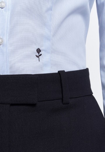 080619 Seidensticker Ladies Blouse Slim Fit Check/Stripes L/S  stripes 1 black rose