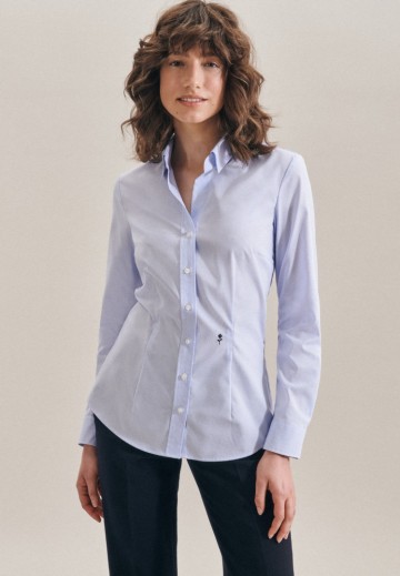 080619 Seidensticker Ladies Blouse Slim Fit Check/Stripes L/S  stripes 1