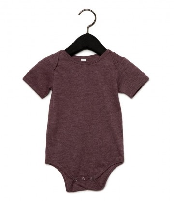 B+C Baby Bodysuit 100B maroon heather