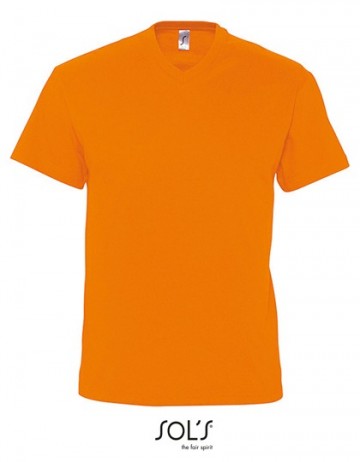 11150 Sol's Victory T-shirt met V-hals oranje