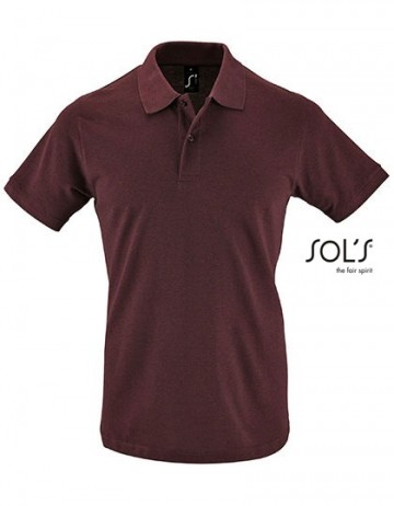 11346 Sol's Perfect heren polo heather oxblood