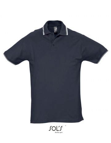 11365 Sol's Practice heren polo marineblauw wit