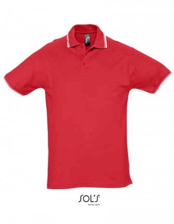 11365 Sol's Practice heren polo rood wit