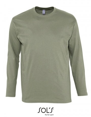 11420 Sol's Monarch heren T-shirt met L/M khaki